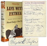 Elizabeth Taylor and Cast-Signed Book Life With Father -- Additionally Signed by Irene Dunne, William Powell, Director Michael Curtiz & More